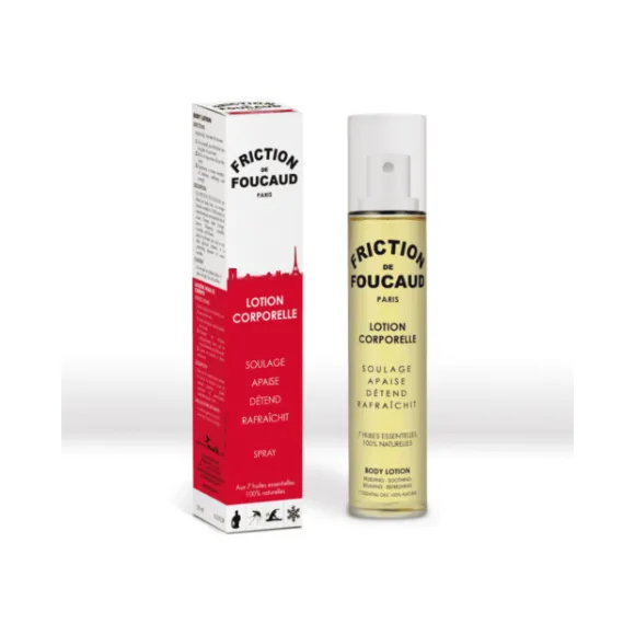 Lotion énergisante pour le corps friction de Foucaud - spray de 125 ml