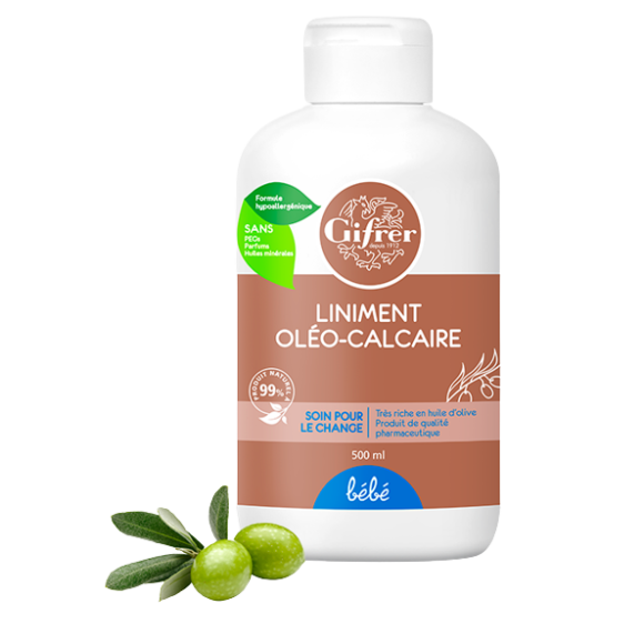 Liniment pour bébé oléo-calcaire Gifrer - Flacon 500 ml