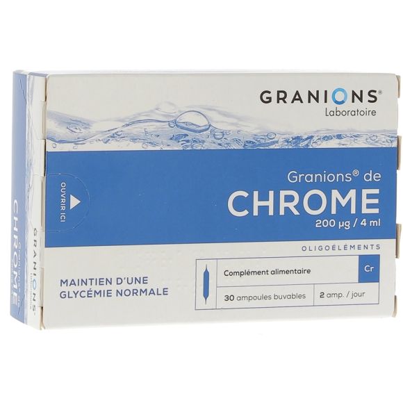 Granions de chrome - boite de 30 ampoules buvables