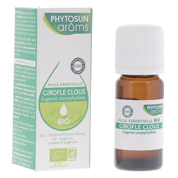 Huile essentielle de Girofle clous Bio Phytosun Arôms - flacon de 10 ml