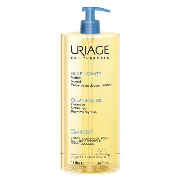 Huile lavante peaux sensible Uriage - flacon pompe de 1 litre