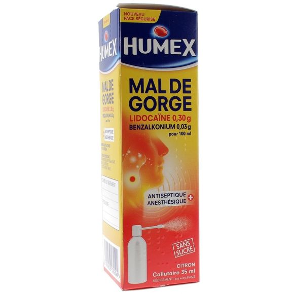 Humex mal de gorge collutoire - flacon de 35 ml