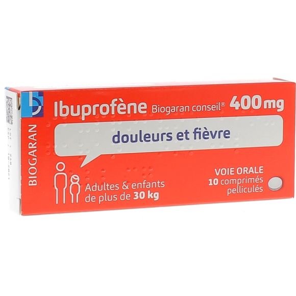 Ibuprofène Biogaran Conseil 400mg - 10 comprimés pelliculés