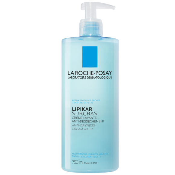 Lipikar Surgras Crème lavante Anti-Dessèchement La Roche-Posay - Flacon de 750ml