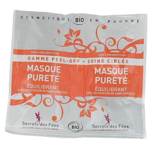 Masque pureté équilibrant BIO Secrets des fées - 2 sachets