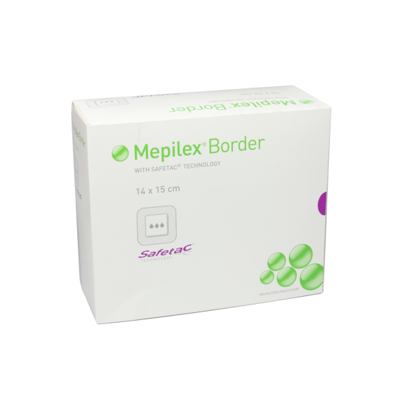 Mepilex border pansement hydrocellulaire 14x15cm - boite de 16 pansements