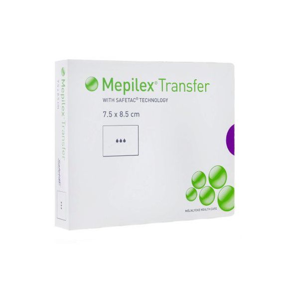 Mepilex Transfer Pansement hydrocellulaire 7.5 x 8.5 cm - 10 pansements