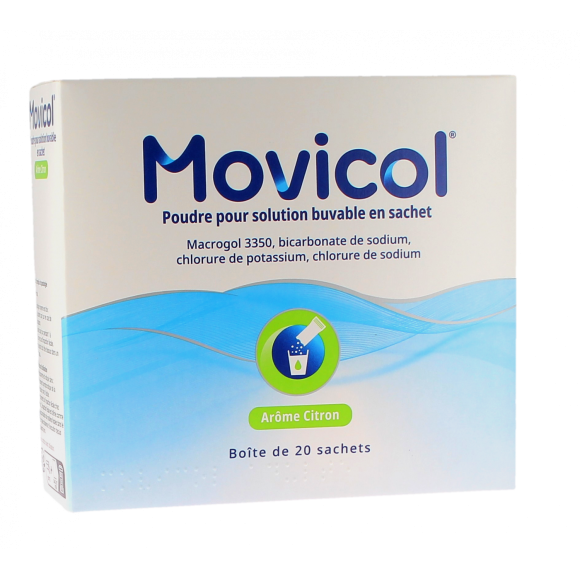 Movicol arôme citron poudre pour solution buvable en sachet - boîte de 20 sachets