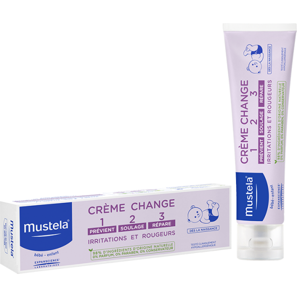 Crème change 123 irritations et rougeurs Mustela - tube de 50 ml