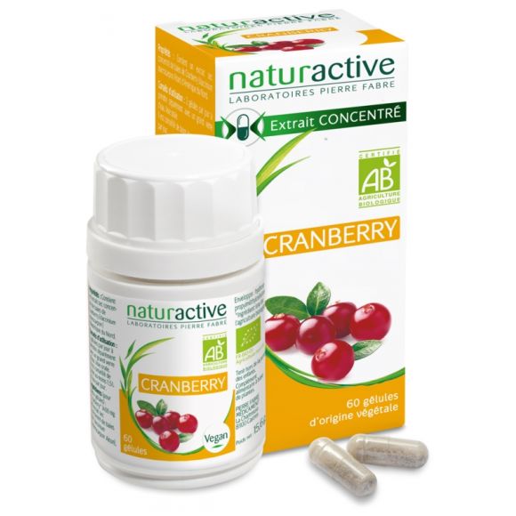 Elusanes Cranberry bio Naturactive - boîte de 60 gélules