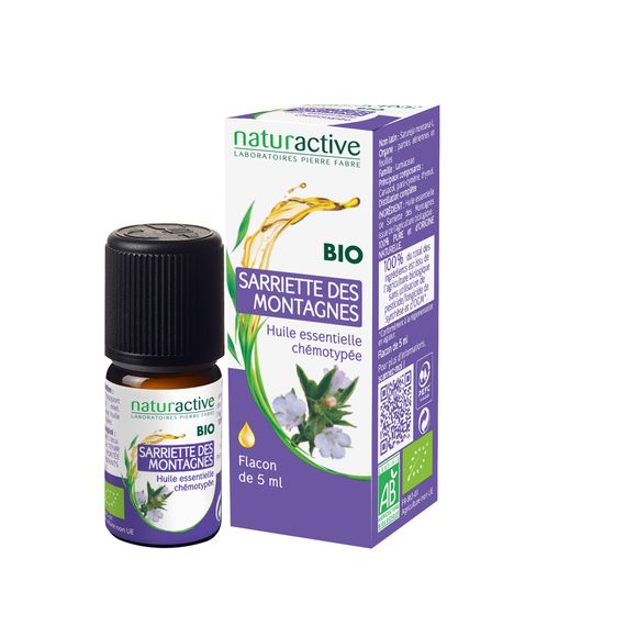 Huile essentielle de Sarriette des montagnes bio Naturactive - flacon de 5 ml