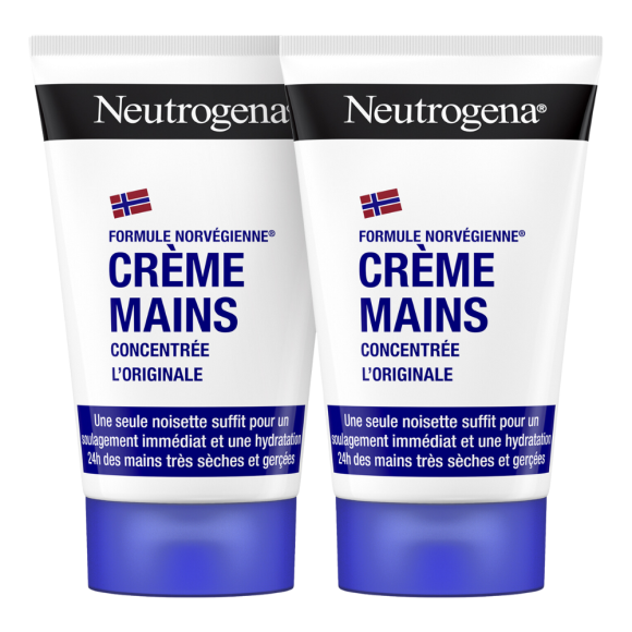 Crème mains hydratante concentrée Neutrogena - lot de 2 tubes de 50 ml