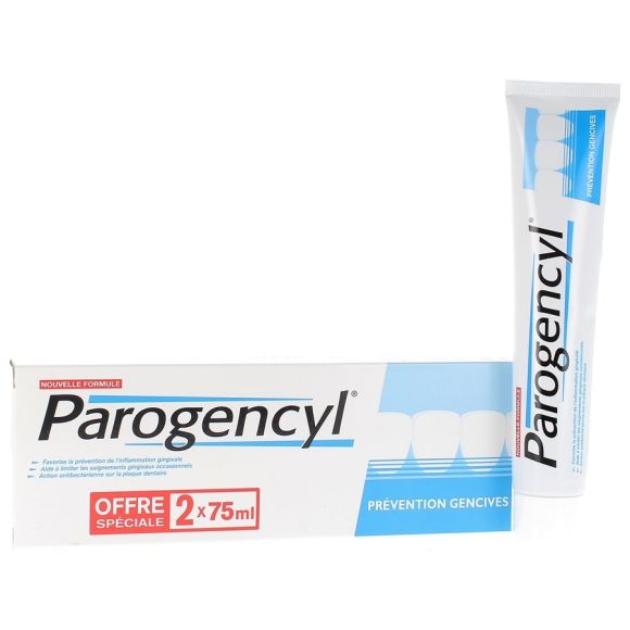 Parogencyl dentifrice prévention gencives - 2 tubes de 75 ml