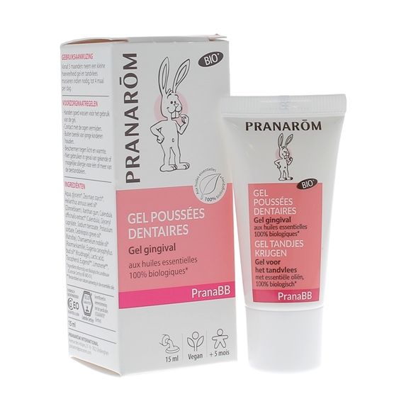 PranaBB gel gingival poussées dentaires bio Pranarôm - flacon de 15 ml