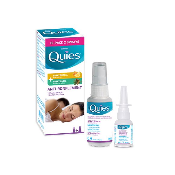 Quies Anti-Ronflement - spray nasal 15 ml + spray buccal 70 ml