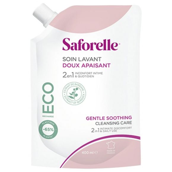 Saforelle soin lavant doux toilette intime - recharge de 400 ml