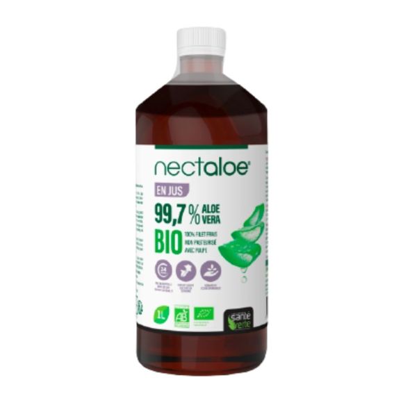 Néctaloé jus à boire 99,7% pur Aloé Vera Santé Verte - flacon de 1L