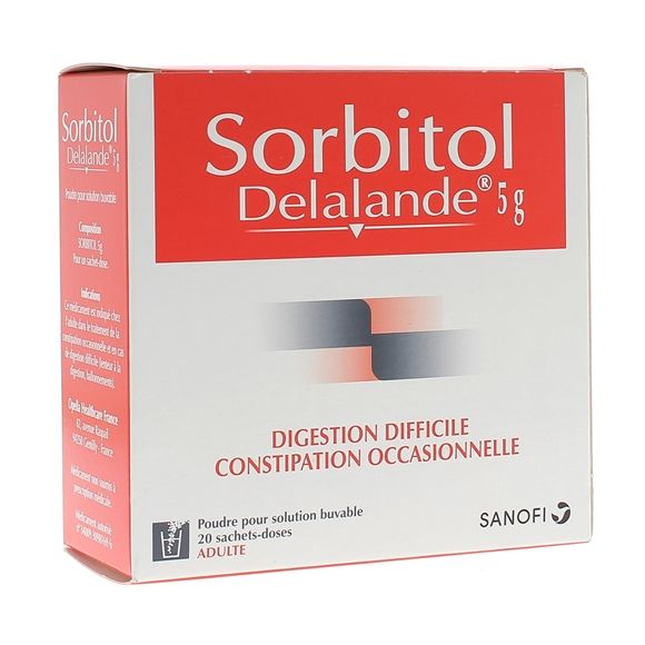 Sorbitol Delalande 5g poudre pour solution buvable en sachet-dose - boîte de 20 sachets