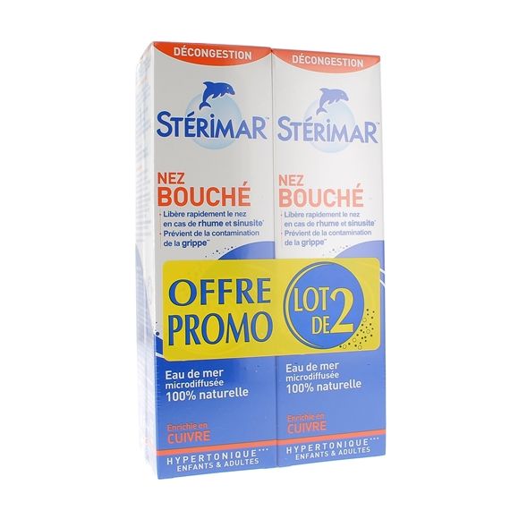 Spray nez bouché Stérimar - lot de 2 sprays de 100 ml