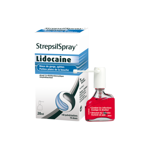 Strepsilspray lidocaine collutoire - flacon de 20 ml