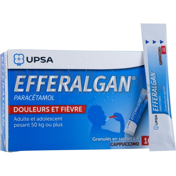 Efferalgan 1g cappuccino granulés en sachet - boite de 8 sachets