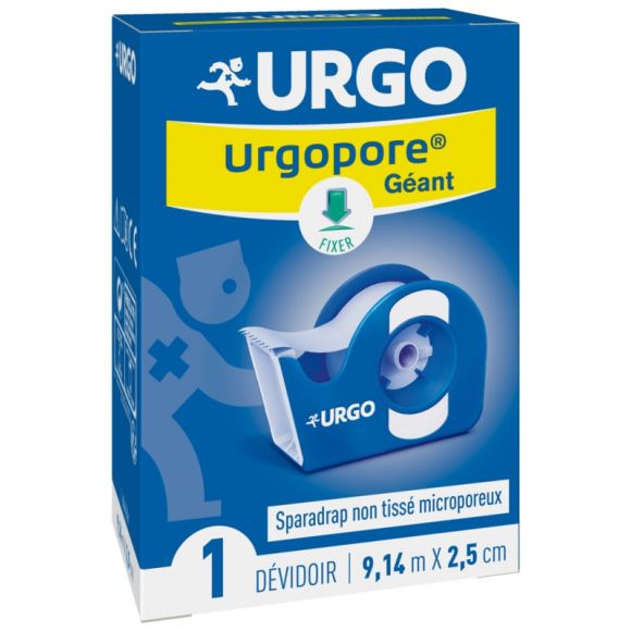 Urgopore géant Sparadrap non tissé microporeux Urgo - 1 déversoir 9,14 m x 2,5 cm